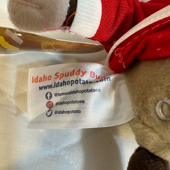Spuddy Buddy Plush 8” Long The Star Of The Famous Idaho Potato Bowl Doll NWT - Picture 4 of 6
